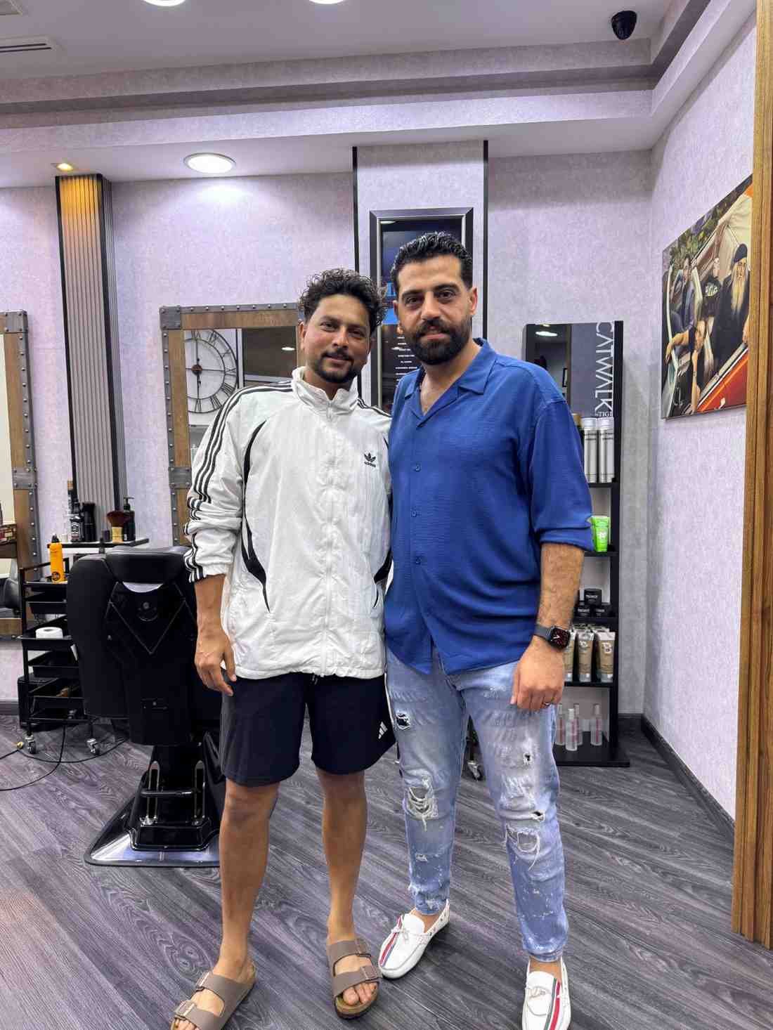 International cricketer at Millionaire Salon Dubai